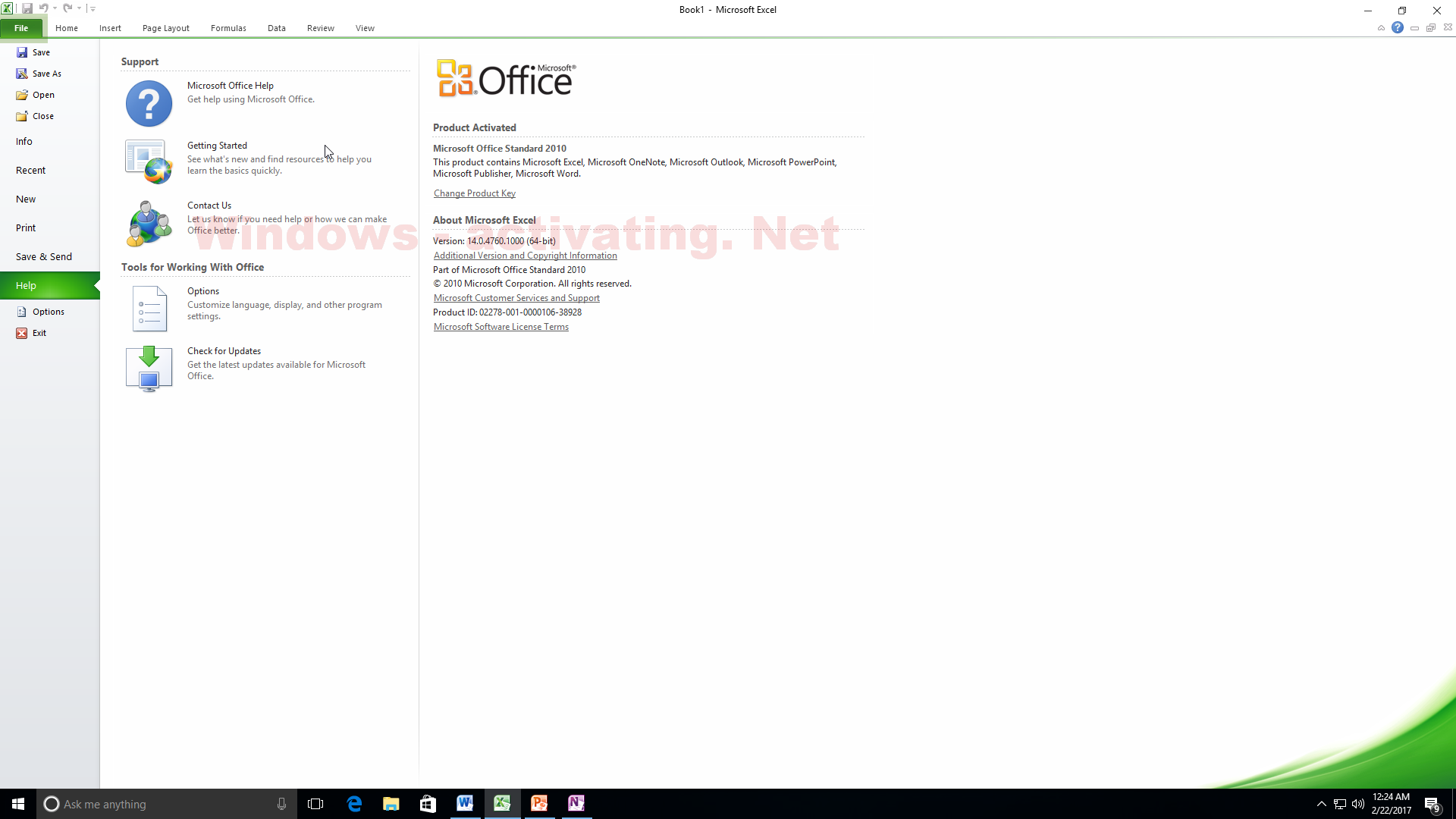 microsoft office 2010 activation key 2019