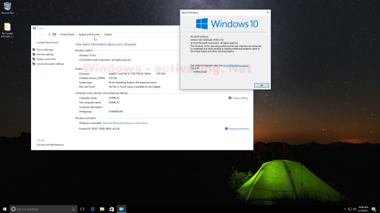 Windows 10 x64 activated
